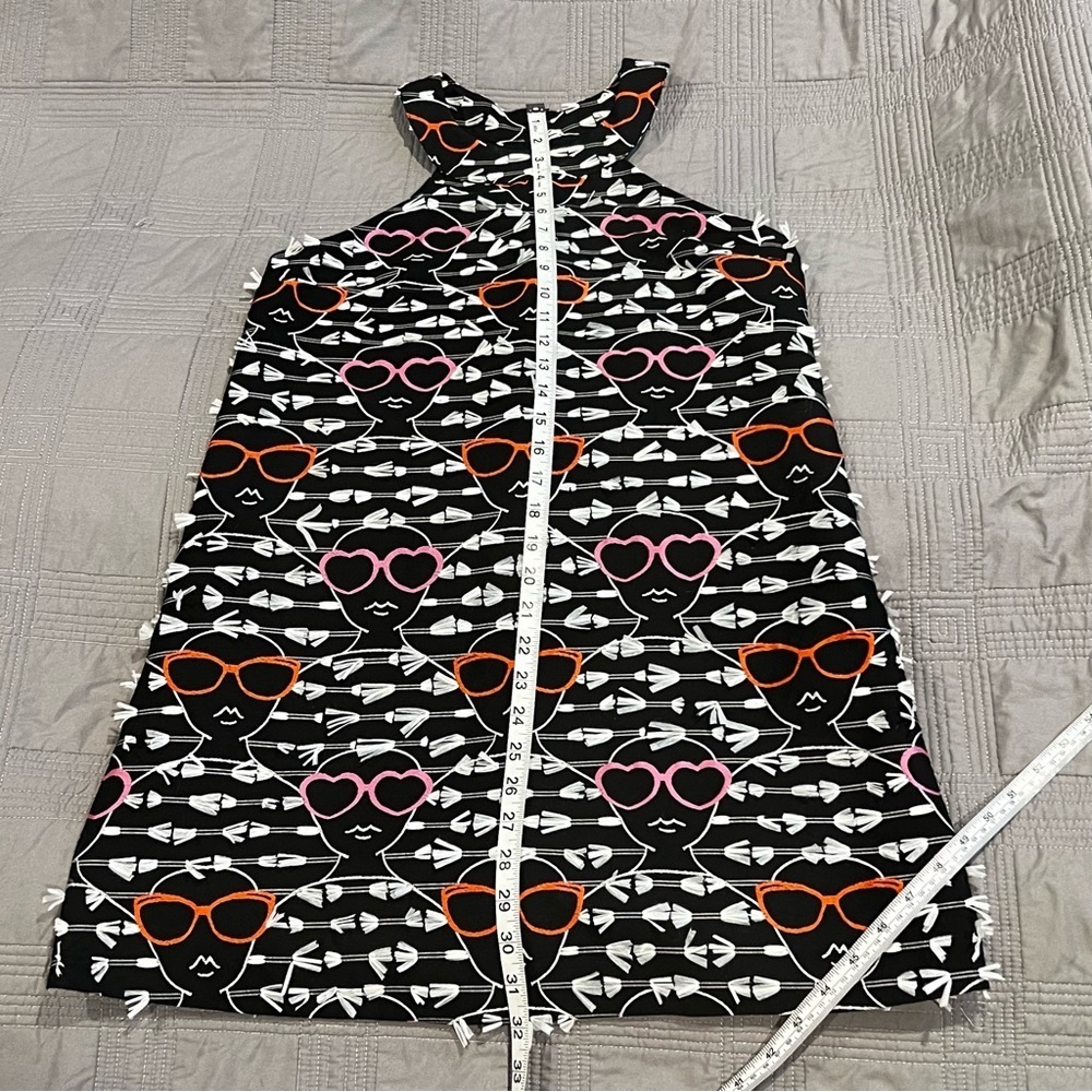 Anthropologie HUTCH Sunglass Shift Dress Embroidered Faces Size XSP - Picture 9 of 10